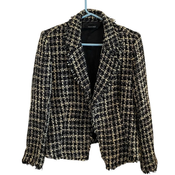 Vintage Silkland Black Cream Tweed Silk Suit Jacket blazer
Old Money Fall - Picture 1 of 5